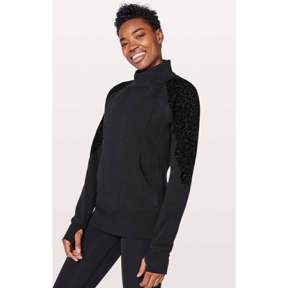 Lululemon Floral Flock Pullover
Black